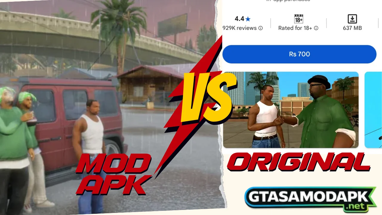 GTA San Andreas Mod APK vs Original: Which Version Is Better? 1 GTA San Andreas Mod APK vs Original
