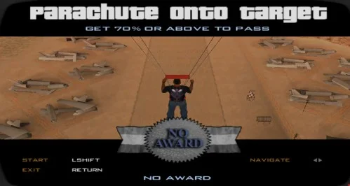 Learning to Fly Mission GTA San Andreas – Easy Way to Pass All Tests Fast 4 Parachute Landing