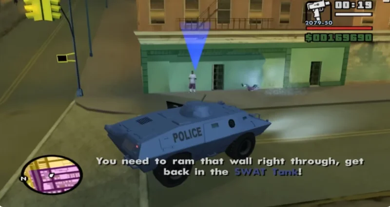 End of the Line Mission GTA San Andreas Guide & Beat Big Smoke 3 Steal the SWAT Tank