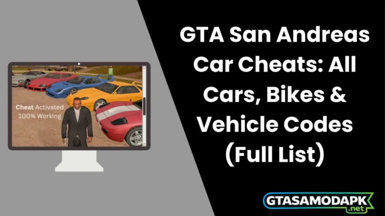 GTA San Andreas Car Cheats