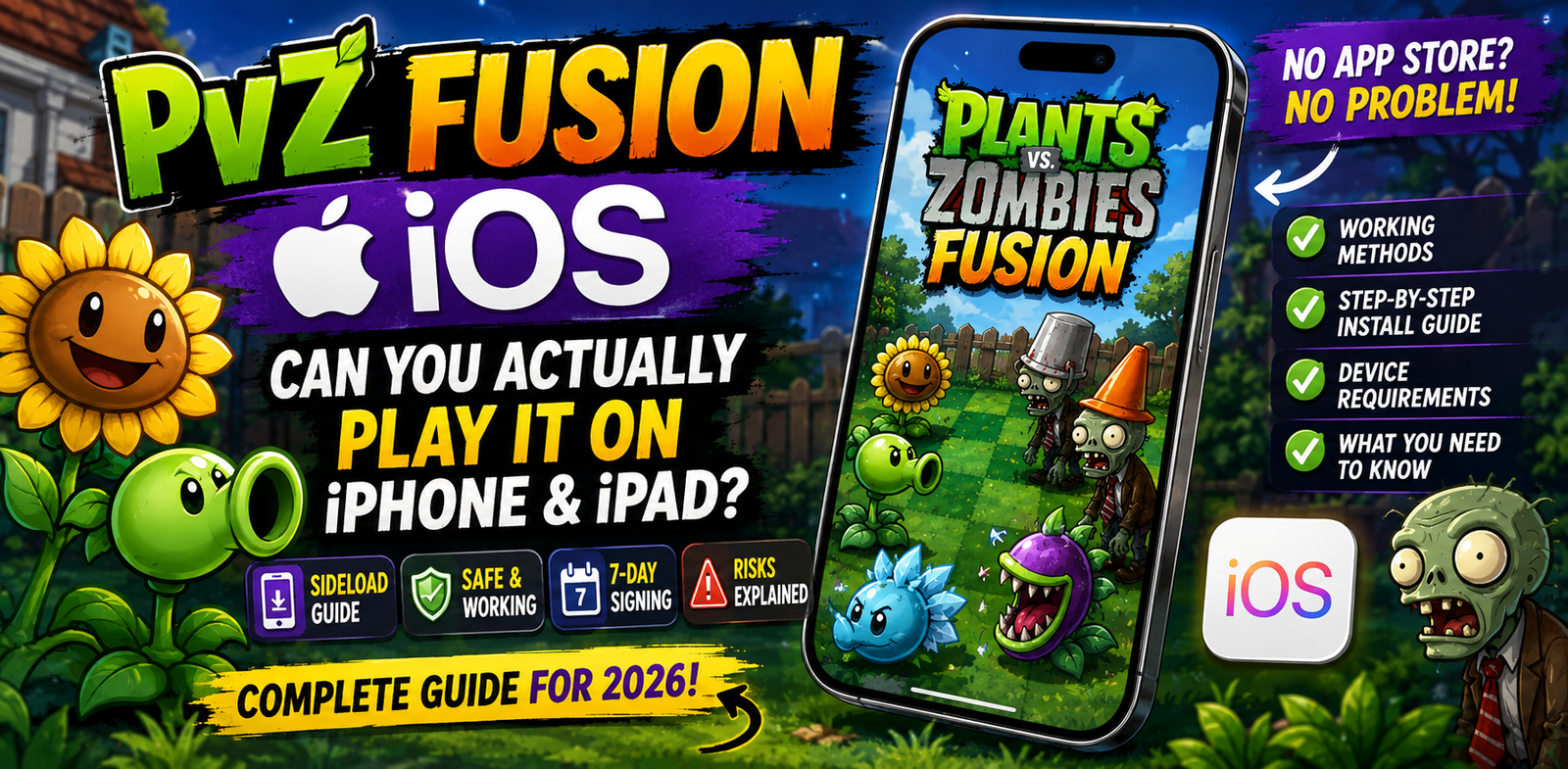 PvZ Fusion iOS - Can You Play It on iPhone and iPad? (2026 Guide) 1 pvz fusion ios